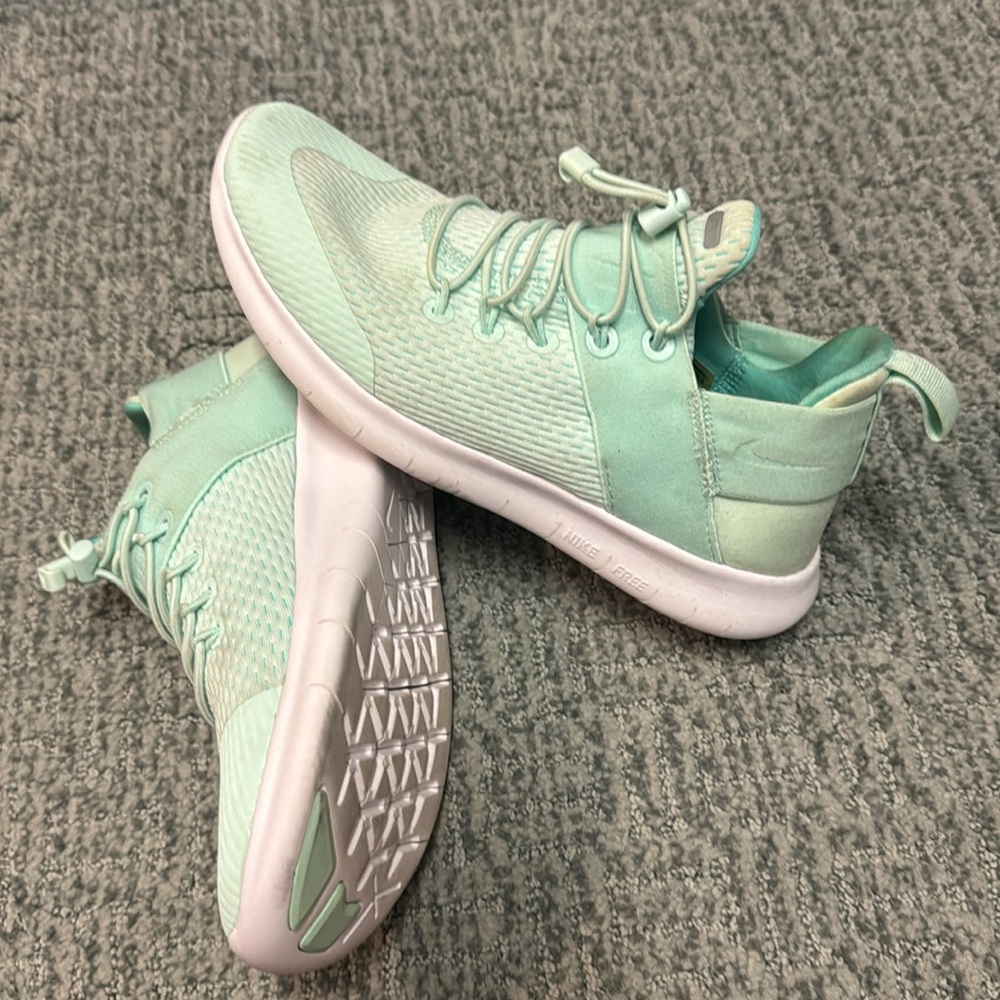 Teal Nike sneakers
